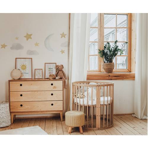 Watercolor Moon and Stars Removable Nursery Decals / Cloud decals / Nursery Star Decals / Watercolor Stars / Neutral Nursery Decor
