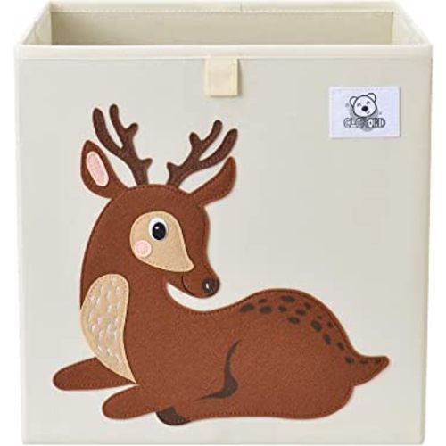 Foldable Animal Cube Storage Bins 13 inch (Deer)
