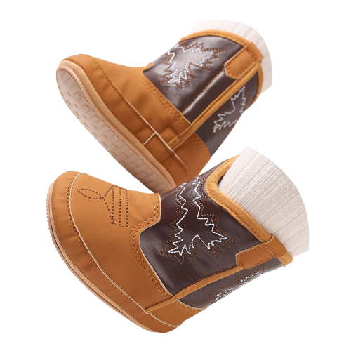Infant Baby Boys Girls Western Cowboy Boots Cowgirl Moccasins High Top Booties Toddler First Walker Crib Shoes