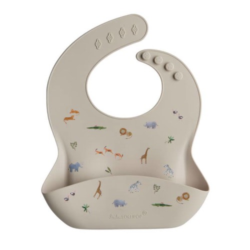 Patterned Silicone Bib