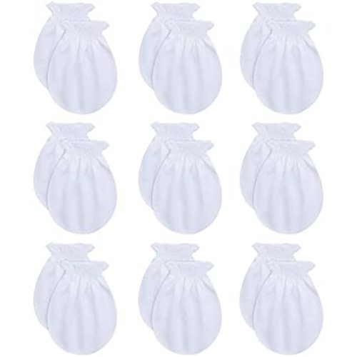 RATIVE No Scratch Mittens and Hats 100% Cotton for Newborn Baby 0-6 Months Boys Girls
