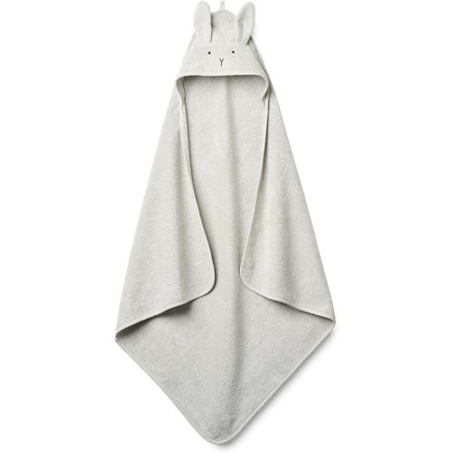 Baby Hooded Towel – Organic Cotton Baby Bath Towels – Baby Towels, Baby Bath Towels for Baby Boy, Baby Girl, Large 32" x 32" Super-Soft and Absorbent Baby Towels for Newborn (Rabbit - Pearl Grey)
