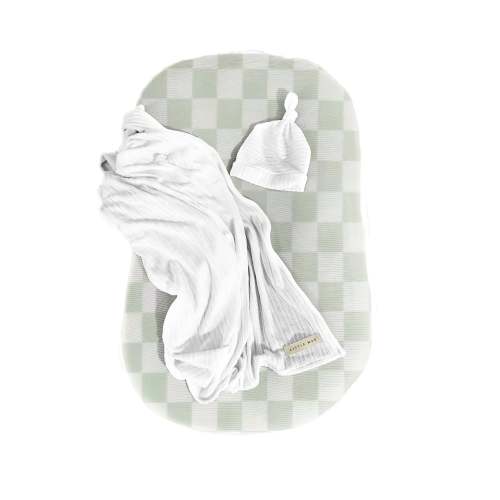 Green Checkered Snuggle Me Cover - Slip on Cover Baby Lounger - Cover for Snuggle Me Lounger - Nest Cover - Baby Boy Lounger Cover