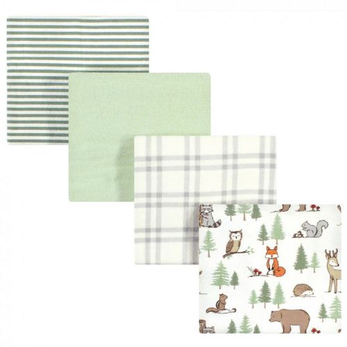 Hudson Baby Infant Boy Cotton Flannel Receiving Blankets, Forest Animals, One Size