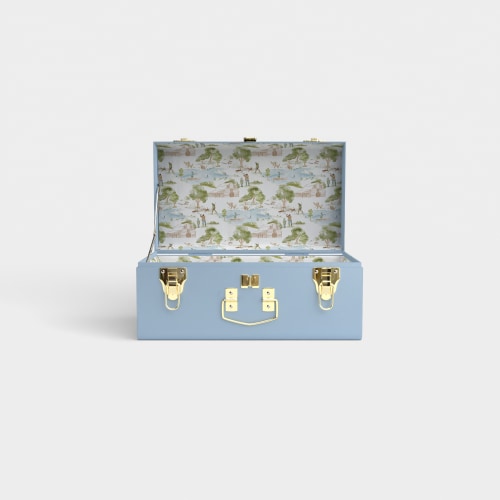 Mini Trunk - Light Blue - Heritage Hunt / Embroidery