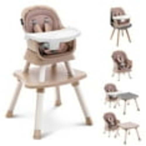 HARPPA Baby High Chair,8 in 1 Convertible Highchair for Babies & Toddlers,Khaki