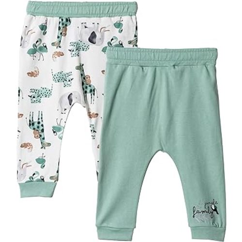 Toddler and Baby Unisex Pants 2-Pack -Baby Pants 0-3 Months to 18-24 Months Baby Cotton Sweatpants Jogger Boy Girl