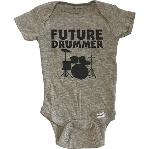 Really Awesome Shirts Future Drummer Baby Bodysuit (100% Cotton)