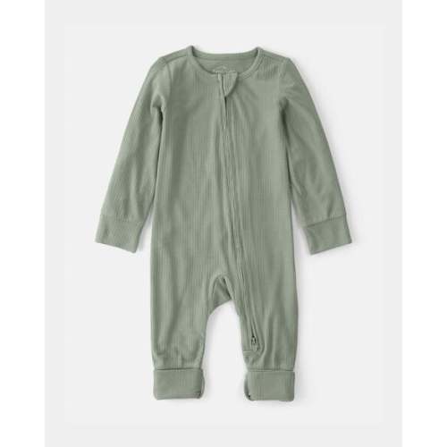 Baby 2-Way Zip PurelySoft Sleep & Play Pajama - Green | Carter's