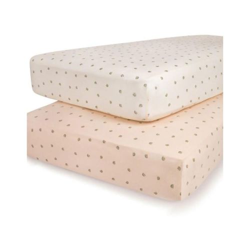 Ely's & Co. Fitted Crib Sheet 100% Combed Jersey Cotton Pink for Baby Girl