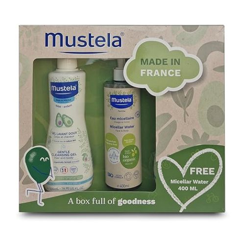Mustela Baby Gentle Cleansing Gel - Baby Hair & Body Wash - with Natural Avocado fortified with Vitamin B5 - Biodegradable Formula & Tear-Free - 1 or 2-Pack - Various Sizes