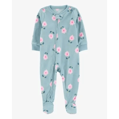 Baby 1-Piece Floral Fleece Footie Pajamas - Carter's | Carter's