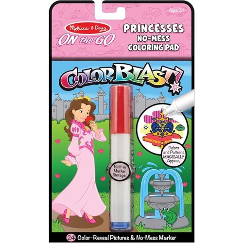 Melissa & Doug On the Go ColorBlast! Activity Book - Princess (24 Pages) - FSC Certified