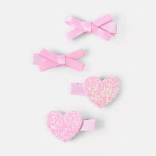 4 Pack Hearts Hair Clips