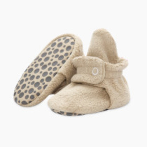 Zutano Cozie Fleece Bootie - Khaki, 12 M
