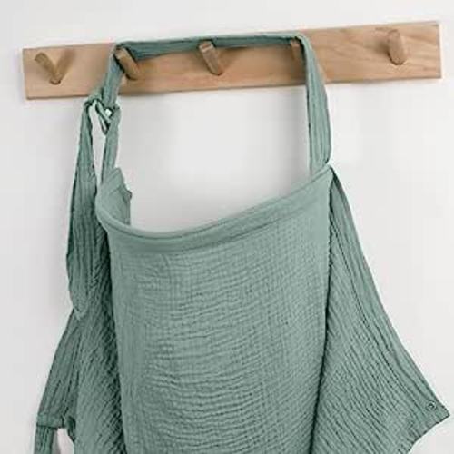 Amazon.com : Muslin Nursing Cover for Breastfeeding, Breathable Privacy Nursing Covers with Arch Neckline for Mom, Soft Cotton Multi-use Nursing Apron (Roman Green) : Baby