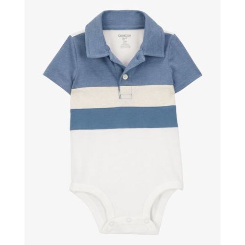 Baby Colorblock Striped Polo Bodysuit - OshKosh | Carter's