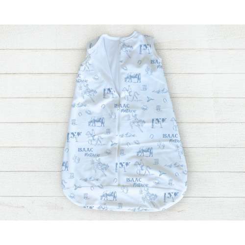 Personalized Western Toile Baby Sleep Sack