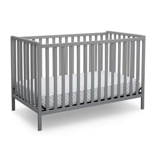 Free Shipping! Delta Children Heartland 4-in-1 Convertible Crib - Greenguard Gold Certified, Grey 4-in-1 Crib Grey