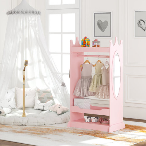 Gemma Violet Kid’s See And Store Dress-up Center Armoire,pink & Reviews | Wayfair