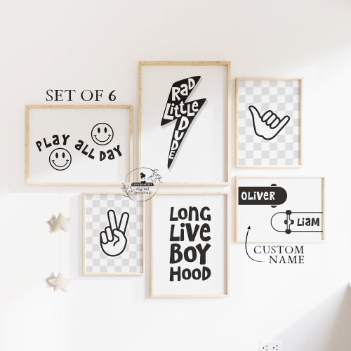 Personalized Nursery Name Sign Rad Little Dude Skateboard Wall Art Boys Room Decor Long Live Boyhood Baby Nursery Gallery Toddler Play Room