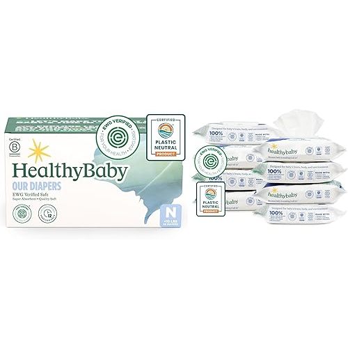 Our Diapers Size N (Under 10 lbs) 66 Count and Our Wet Wipes (8 Packs, 512 Wipes)