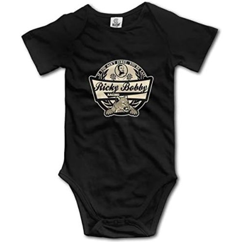 SADODER Ricky Bobby Racing Toddle Infant Bodysuit Climbing Short-Sleeve Onesie Jumpsuit Romper Black