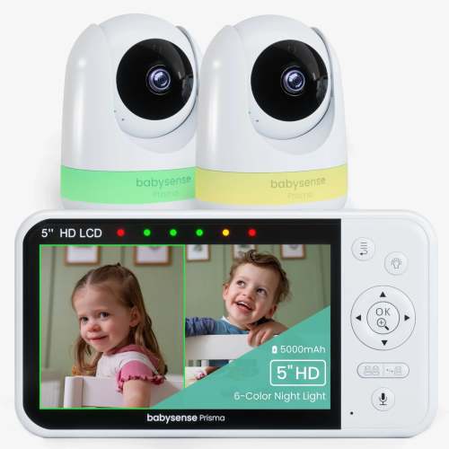 Babysense Prisma: Video Baby Monitor with 2 Cameras, Non Wifi, Split S