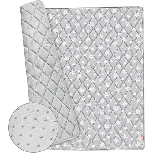 Baby Play Mat 50" X 50" Fit for TODALE Baby Playpen, Premium Foam Mat Non-Slip Cushioned Baby Playpen Mat for Playing, Gray Star