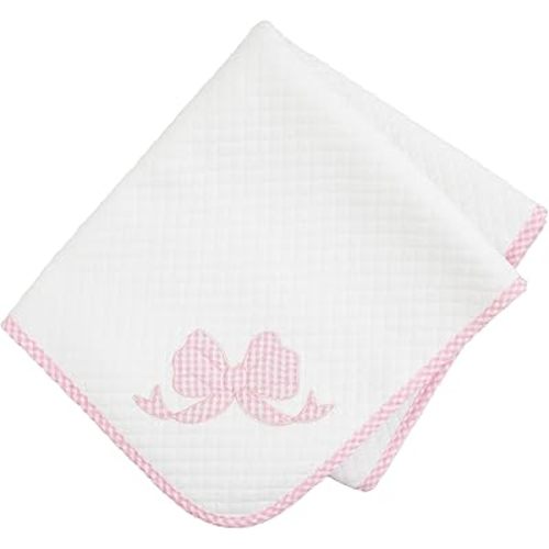 Mud Pie Kids Bow Quilted Blanket; 34" x 28"