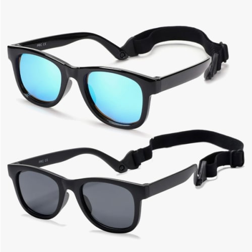 COASION Bendable Flexible Polarized Newborn Baby Sunglasses with Strap for Infant Boys Girls Age 0-12 Months CA8042