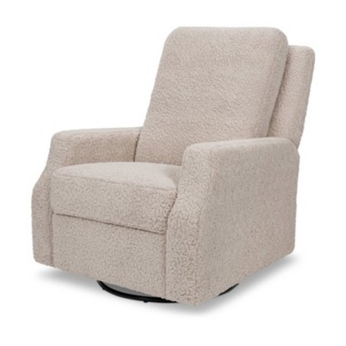 Namesake Crewe Recliner and Swivel Glider - Earl Grey Shearling
