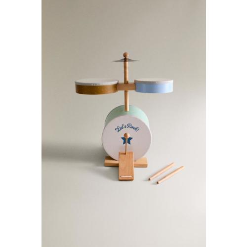 CHILDREN'S TOY WOODEN DRUM KIT