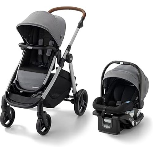 Graco Modes Nest2Grow Travel System, Carseat Stroller Combo, Includes: SnugRide DLX Infant Car Seat and Reversible Baby Stroller, Slide2Me Adjustable Seat, 4 Modes of Use with Optional Baby Gear, Ren