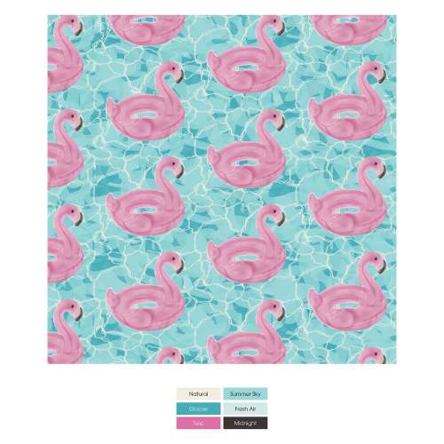 Print Footie with 2 Way Zipper in Pool Party