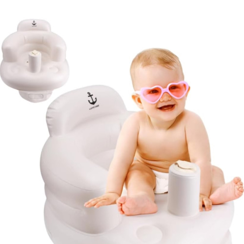 Inflatable Baby Seat, Baby Sit Up Chair with Built-in Air Pump, Baby Chairs for Sitting Up (3-36 Months), Versatile Infant Floor Seat, Toddler Beach Chair, Baby Activity Chair, Portable Baby