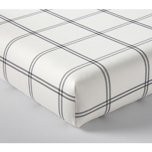 Chris Loves Julia Windowpane Organic Crib Fitted Sheet