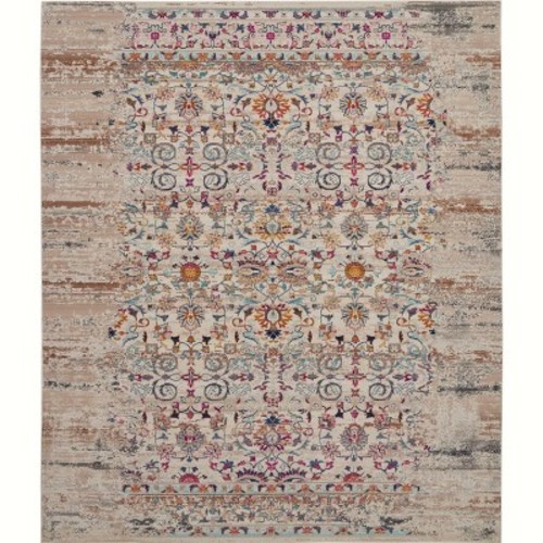 Nourison Vintage Kashan VKA02 Indoor Area Rug, Color: Ivory, Size: 7'10" x 9'10"