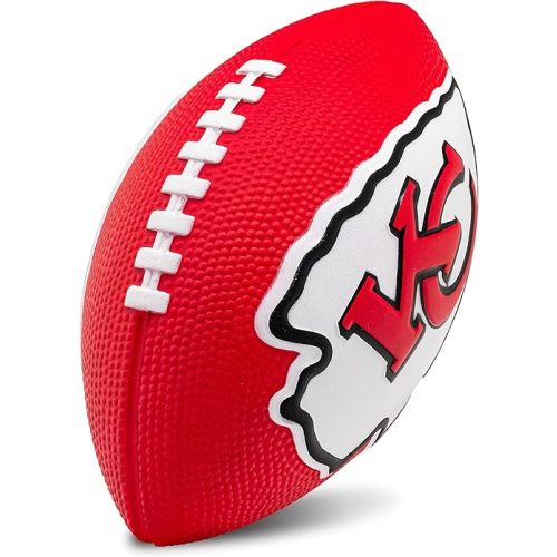 Franklin Sports NFL Team Foam Footballs - Soft Foam Youth Mini Footballs for All NFL Teams - Kids Junior 8.5" Football + Air Pump Sets - Official NFL Licensed Football