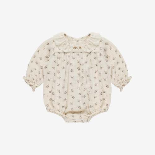 Collared Bubble Romper Holly Berry | Quincy Mae – pip & pal