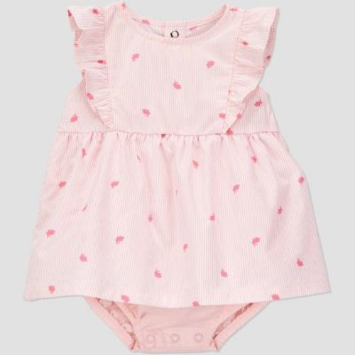 Carter's Just One You® Baby Girls' Striped Bunny Dress - Pink Newborn