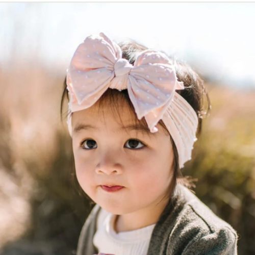 FAB-BOW-LOUS®: petal shabby dot – Baby Bling Bows