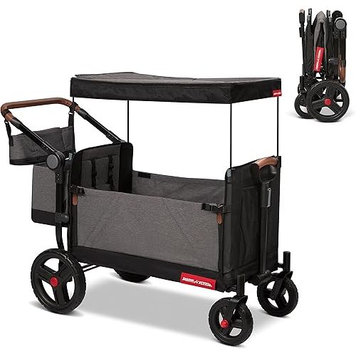 Radio Flyer Atlas Stroll N Wagon, Folding Wagon for 1+ Years - Gray