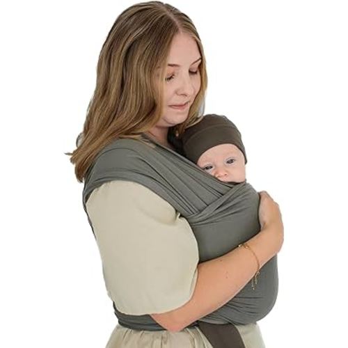 Solly Baby Wrap Carrier - Lightweight Baby Carrier - Newborn Baby Essentials - for Newborn, Infants and Baby 8-25 Lbs. Sea Stone