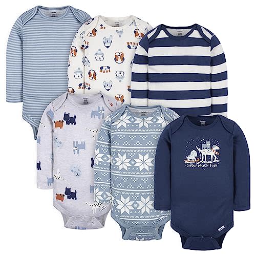 Gerber Baby Boys' 6-Pack Long-Sleeve Onesies Bodysuit