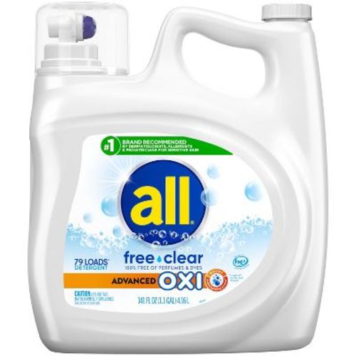 All Advanced Oxi Free Clear Liquid Laundry Detergent
