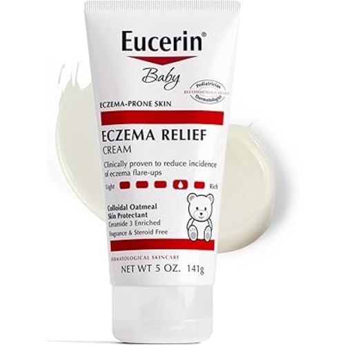 Eucerin Baby Eczema Relief Body Cream - Steroid & Fragrance Free for 3+ Months of Age - 5 oz. Tube