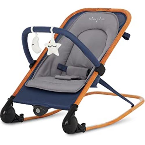 Rock With Me 2-in-1 Baby Rocker and Stationary Seat, Baby Rocker Seat for Infant with Removable Toy Bar, Baby Rocker Chair with Soothing Music & Vibration, 0-6 Months, Upto 20 Lbs