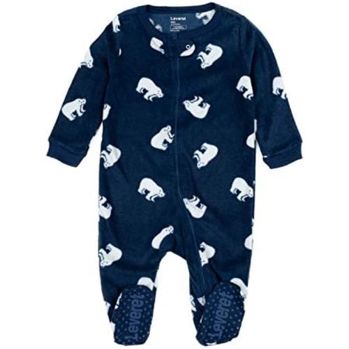 SIZE 6-12m | Fleece Zipper Footed Pajamas