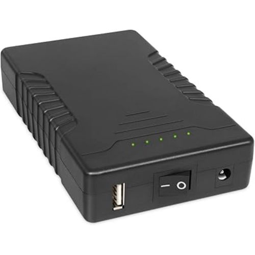 Talentcell Rechargeable 12V 6000mAh/5V 12000mAh DC Output Lithium ion Battery Pack for LED Strip and CCTV Camera, Portable Li-ion Power Bank with Charger, Black